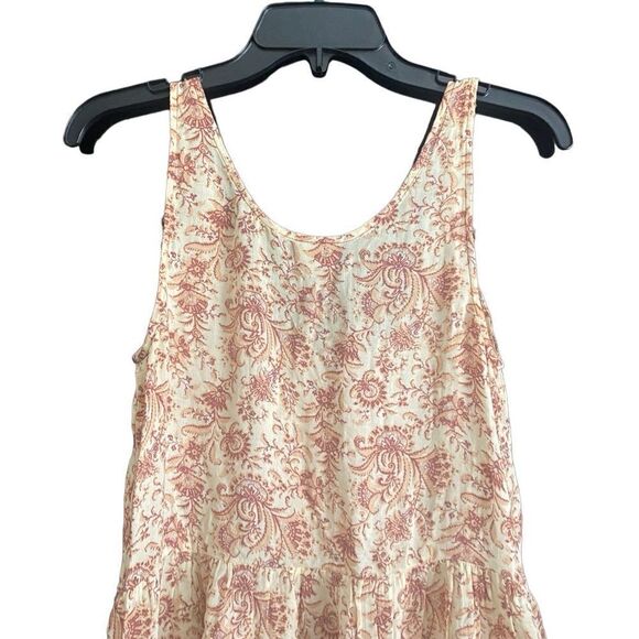 Free People Intimately Free Peach Floral Print Top. Size Small. - Picture 6 of 8
